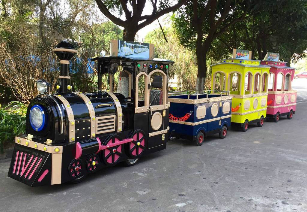 江门景区广商场无轨观光小火车电动儿童游乐设备小火车可坐人户外玩具